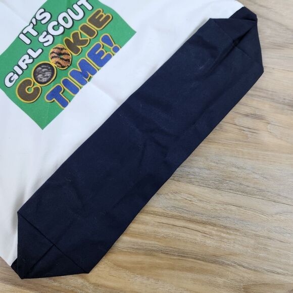 🔸️Cream & Black Colorblock Canvas Girl Scout Large Tote Bag - Picture 10 of 13